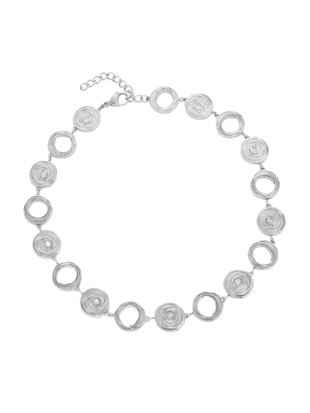 Silver Spiral Chain Necklace